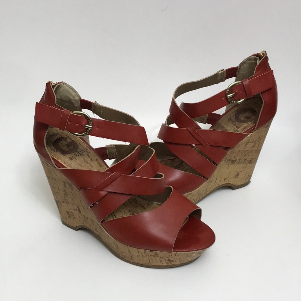 Guess Sandals Heels Red Women’s 8